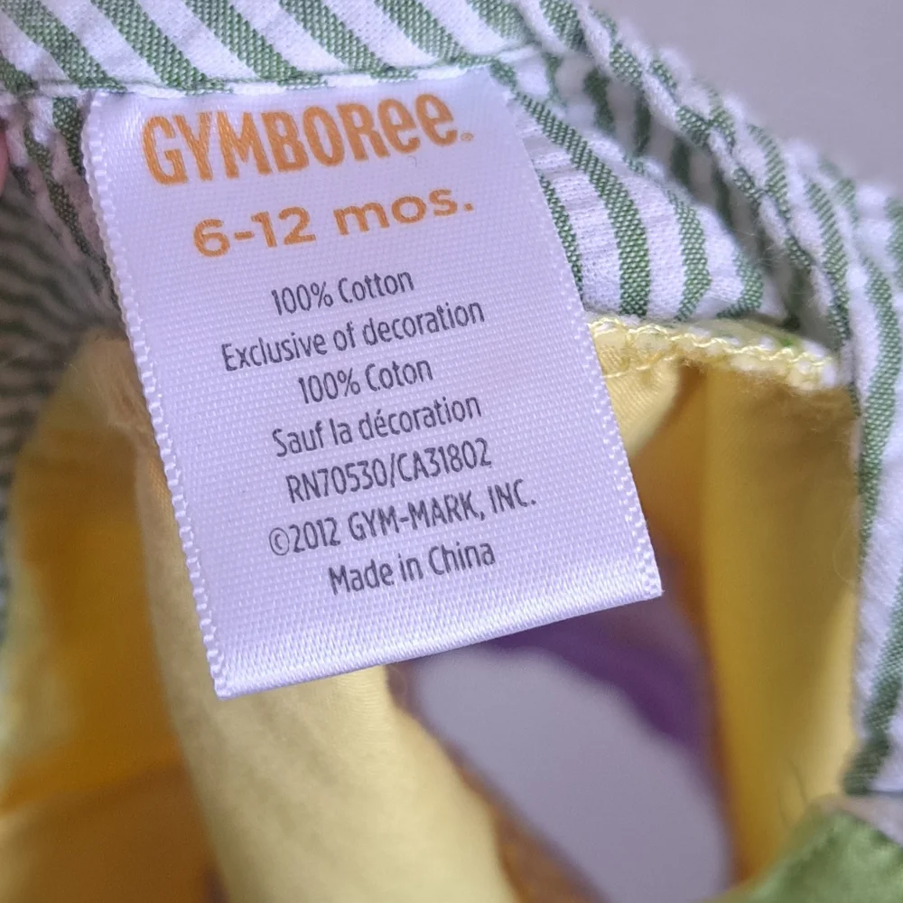 Gymboree Girls Colorful Pastel Striped Dress Size 6 Months